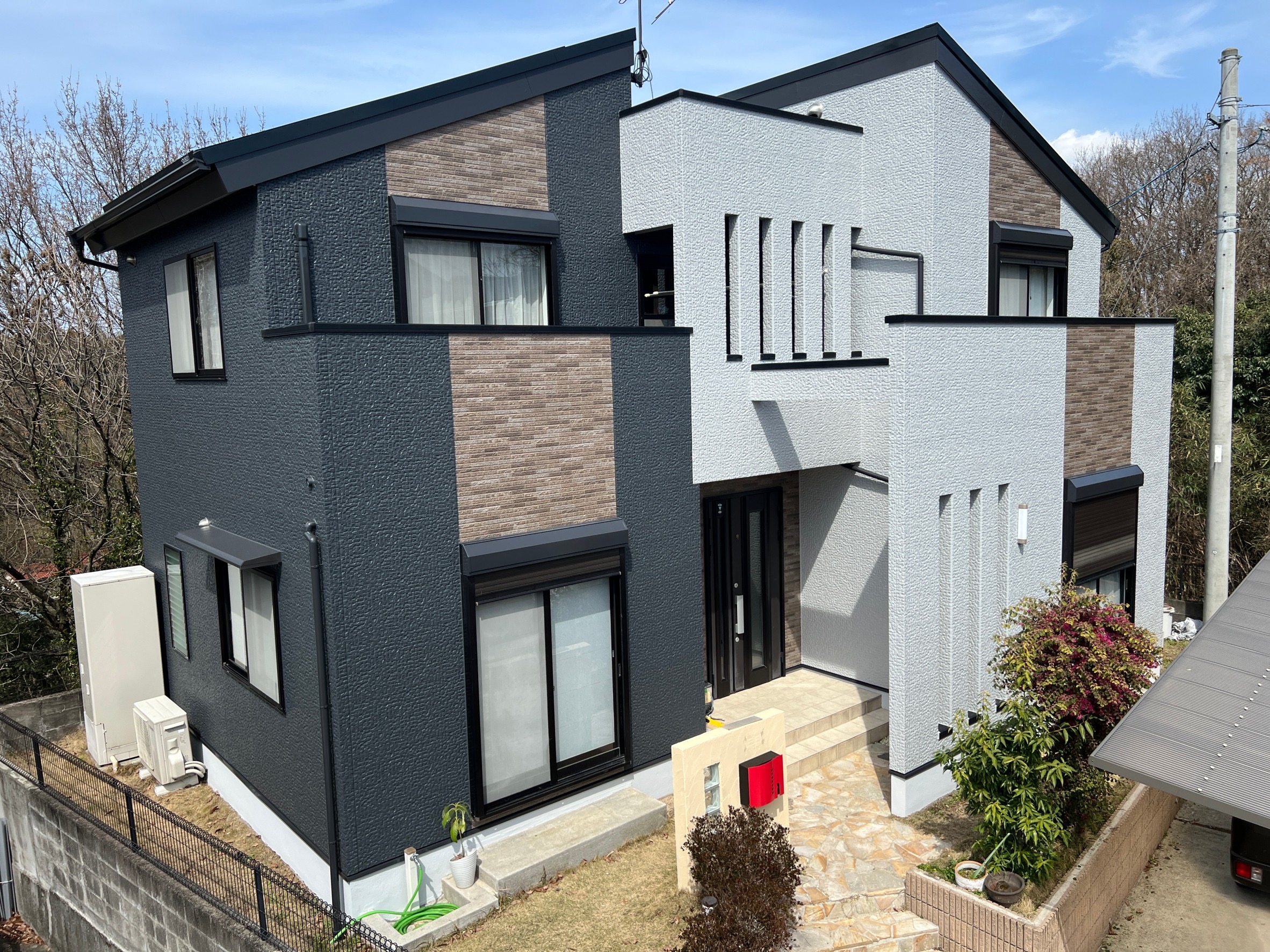熊本市北区M様邸　外壁屋根塗装　カラーシュミレーションを活用し、イメージ通りの理想の外壁色に塗替えました
